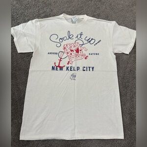 SpongeBob SquarePants Soak It Up New Kelp City Men’s T-Shirt Size M Tried On